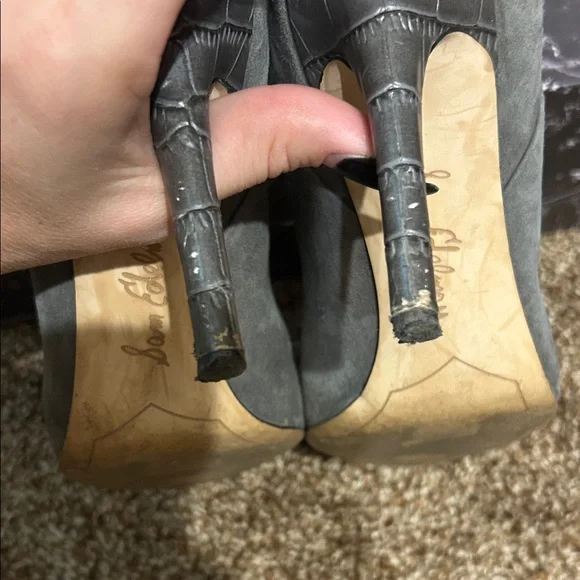 Sam Edelman Gray Suede Ankle Booties - Picture 6 of 7